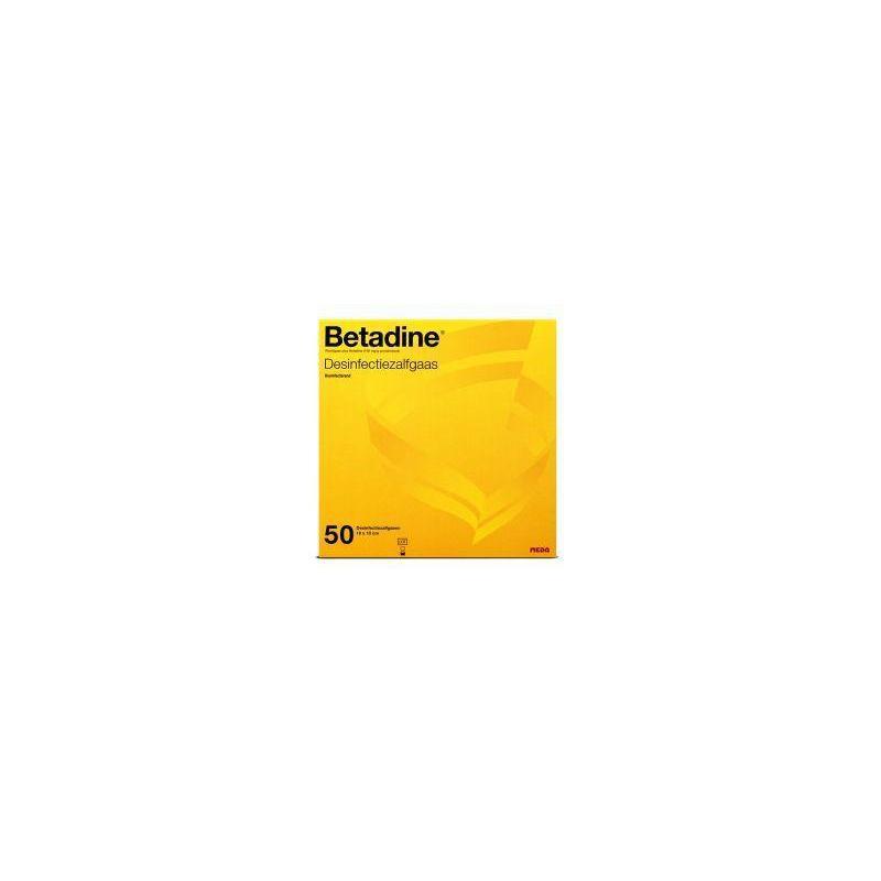 BETADINE ZALFGAAS 10X10CM 50ST